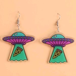 UFO Pizza Earrings